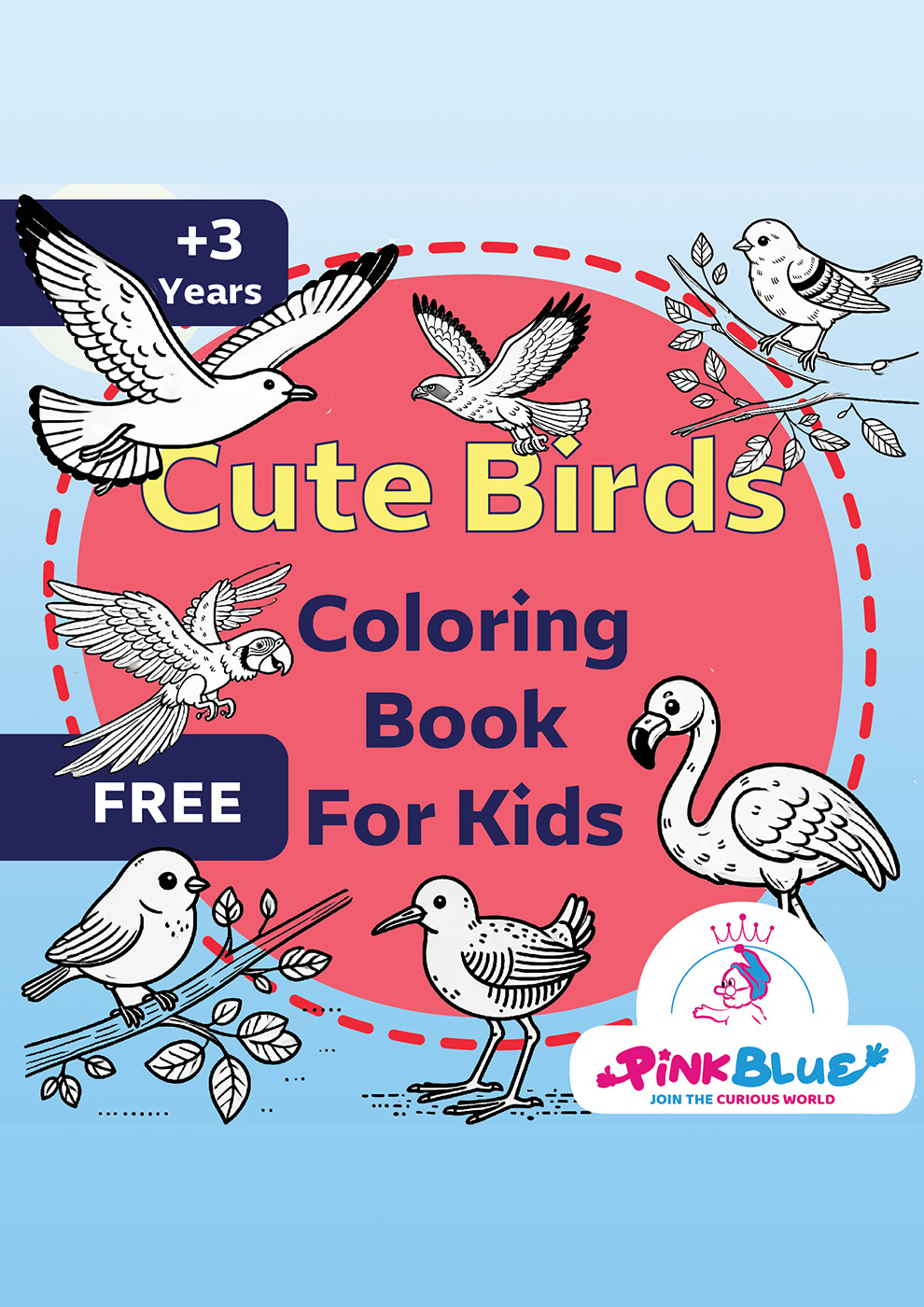 Cute Birds - Coloring Book for kids